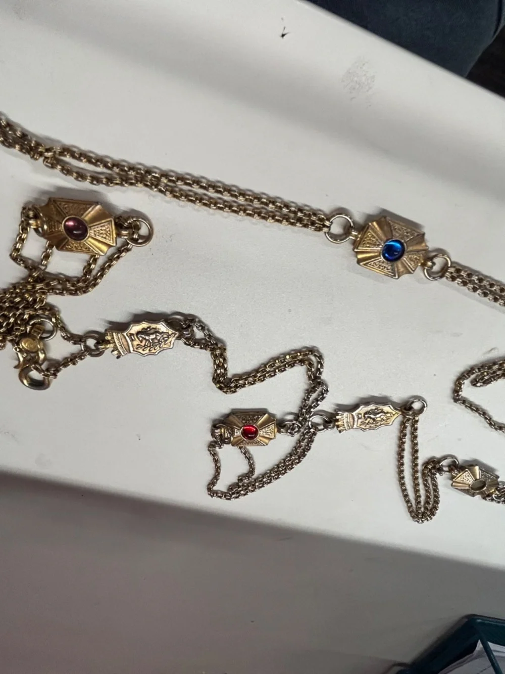 Ben Amun jeweled gold tone chain belt - Picture 8 of 9